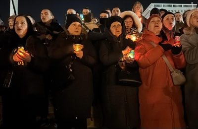 Commemorazione per i soldati caduti a Kiev, 25 febbraio 2025. Foto di Sabato Angieri